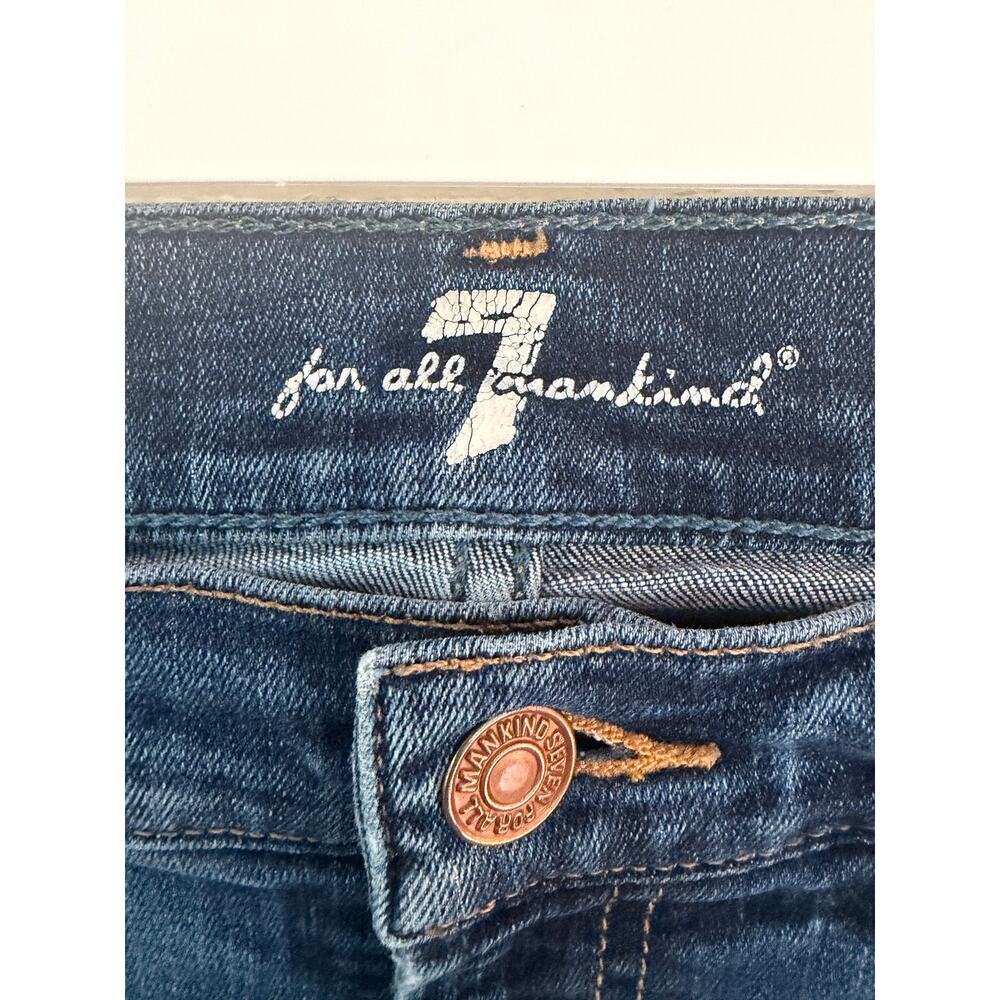 7 For All Mankind The Slim Cigarette Jeans Distressed Medium Wash Size 28 - Picture 5 of 11